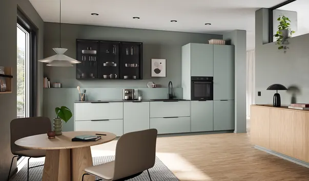 Cuisine en eucalyptus avec accents bois