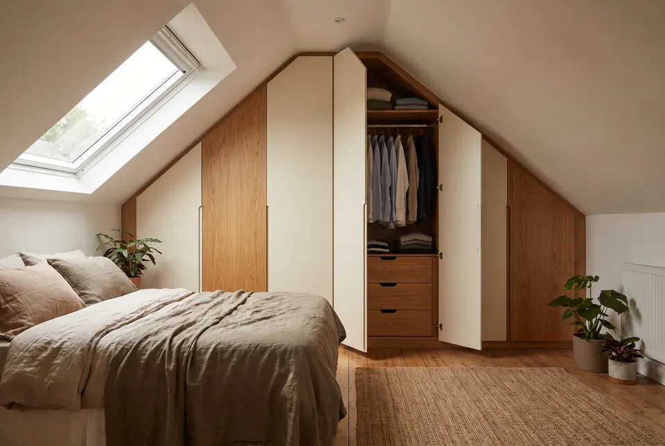 Rangements sur mesure sous pente
